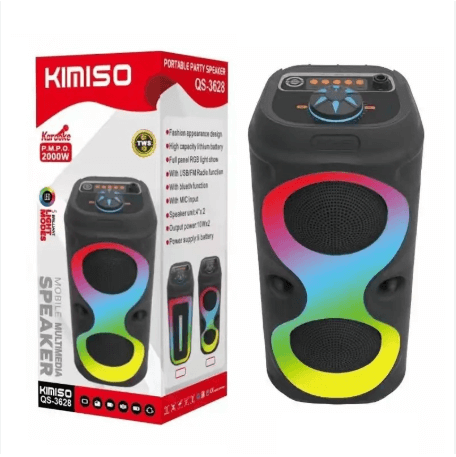 PARLANTE KIMISU CON LUCES RGB Y BLUETOOTH 📻📢