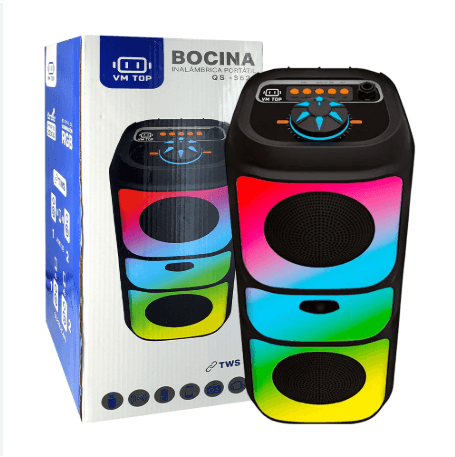 PARLANTE KIMISU CON LUCES RGB Y BLUETOOTH 📻📢